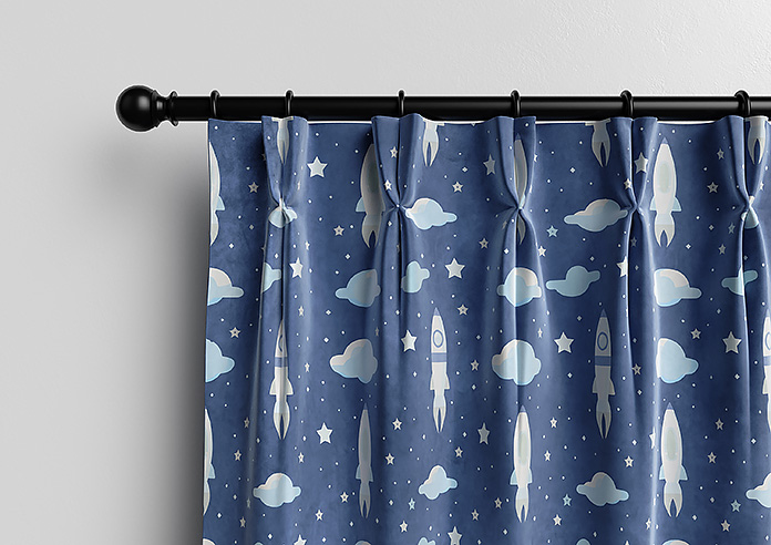 Blast Off, Celestial Blue - Made to Measure Curtains - Image 10